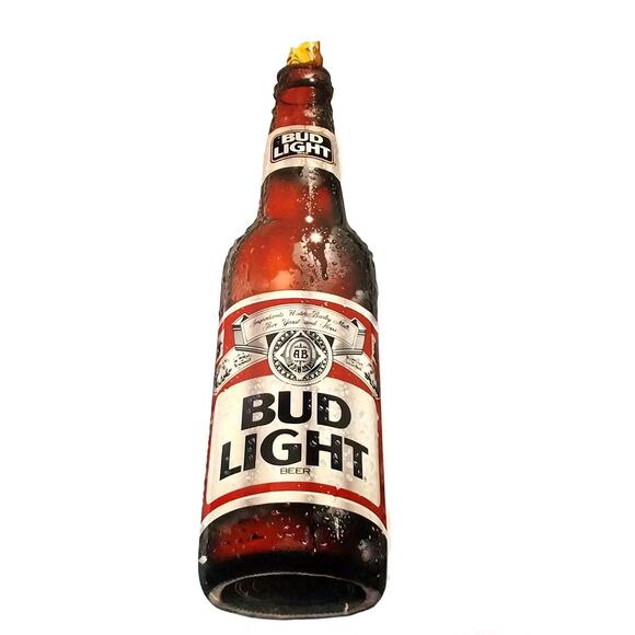 Vintage Bud Light Beer Sign Steel 34" X 10"  #S005 - Picture 1 of 12